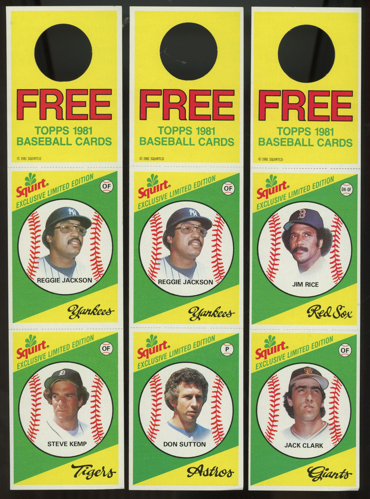 1981 Topps Squirt Baseball 22 Panel Complete Set (33/33)