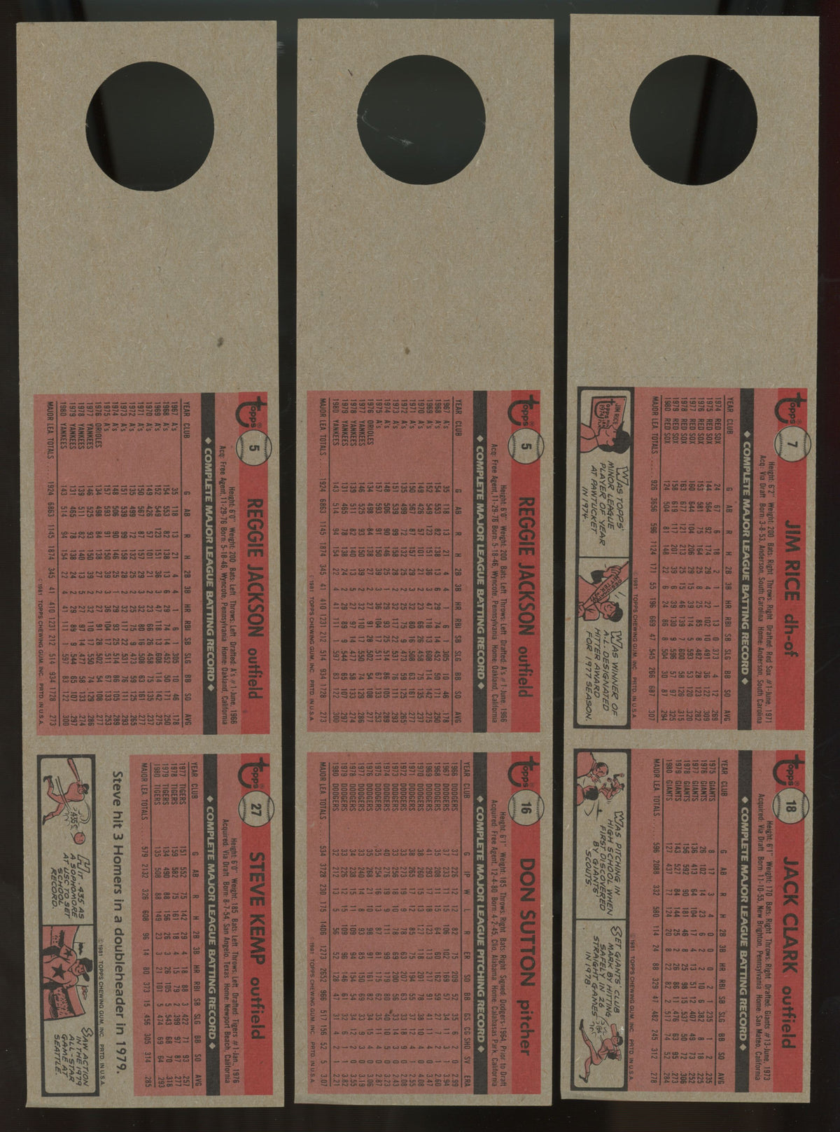 1981 Topps Squirt Baseball 22 Panel Complete Set (33/33)