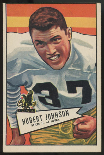 1952 Bowman Large Hubert Johnson Johnston RC #108 VG/EX