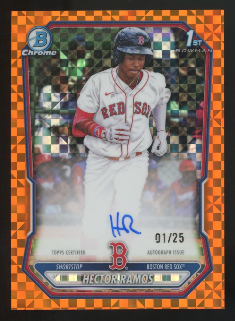 2026 Bowman Chrome Hector Ramos 1st Prospect Orange X-Fractor Auto /25 #CPA-HR