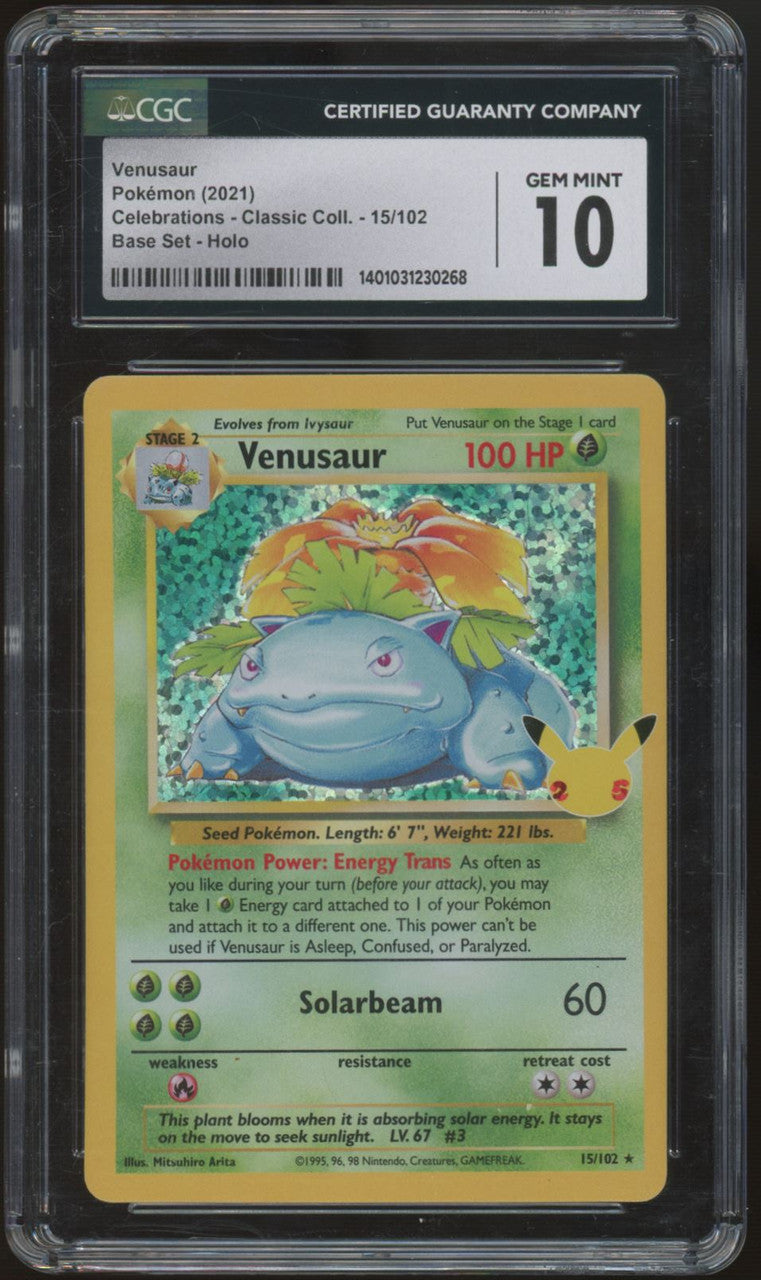 2021 Pokemon Venusaur Celebrations Classic Collection Holo #15 CGC 10