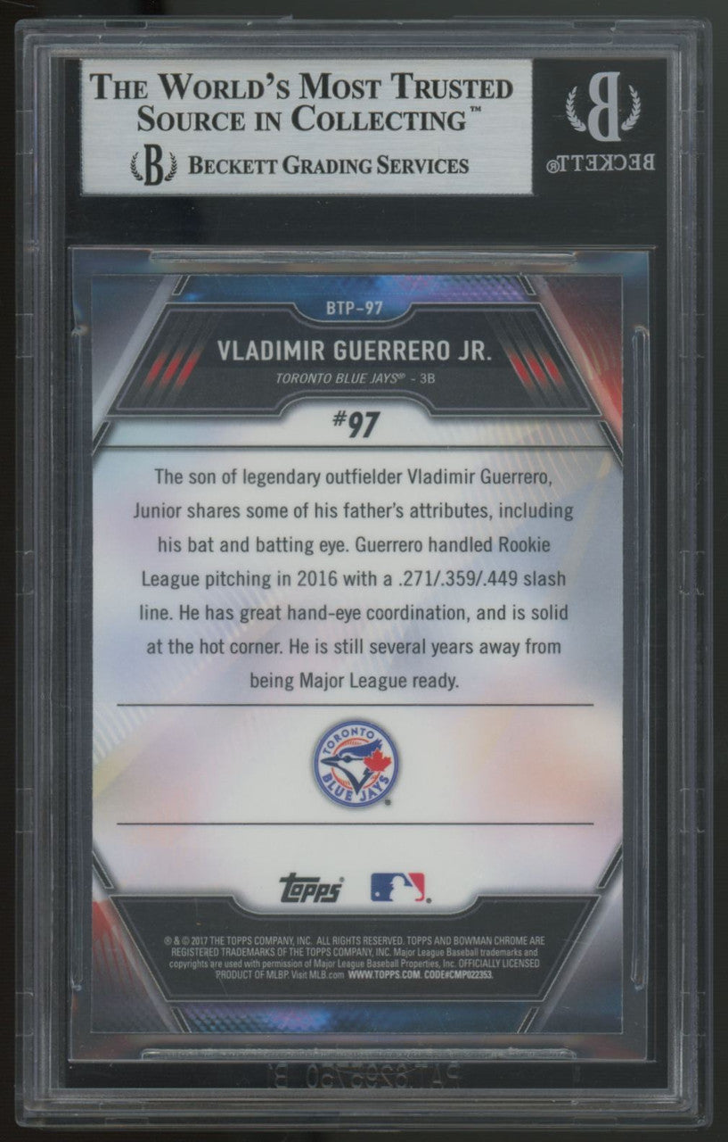 2017 Bowman Chrome Vladimir Guerrero Jr. Scouts Top 100 Auto BAS #BTP-97
