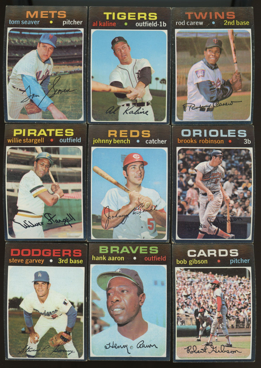 1971 Topps Baseball Complete Series 1-4 (523) VG-EX Overall