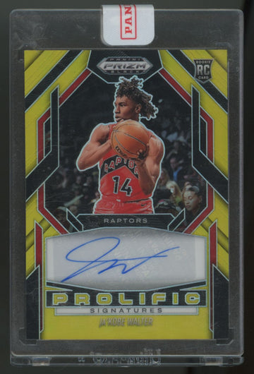 2024-25 Prizm Black Ja'Kobe Walter RC Prolific Signatures Gold Auto /10 #PS-WAL
