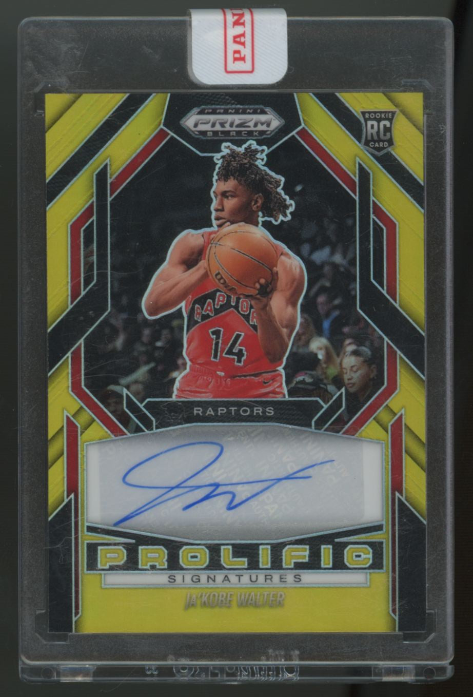 2024-25 Prizm Black Ja'Kobe Walter RC Prolific Signatures Gold Auto /10 #PS-WAL
