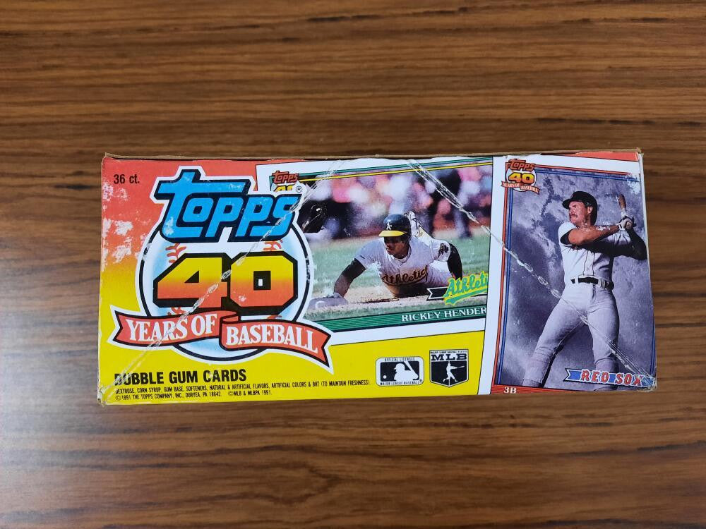 1991 Topps Baseball Wax Box (36 packs)