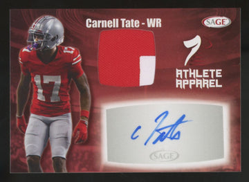 2025 Sage Carnell Tate Athlete Apparel Patch Auto #AAA-CT