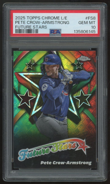 2025 Topps Chrome Logofractor Pete Crow-Armstrong Future Stars #FS-8 PSA 10