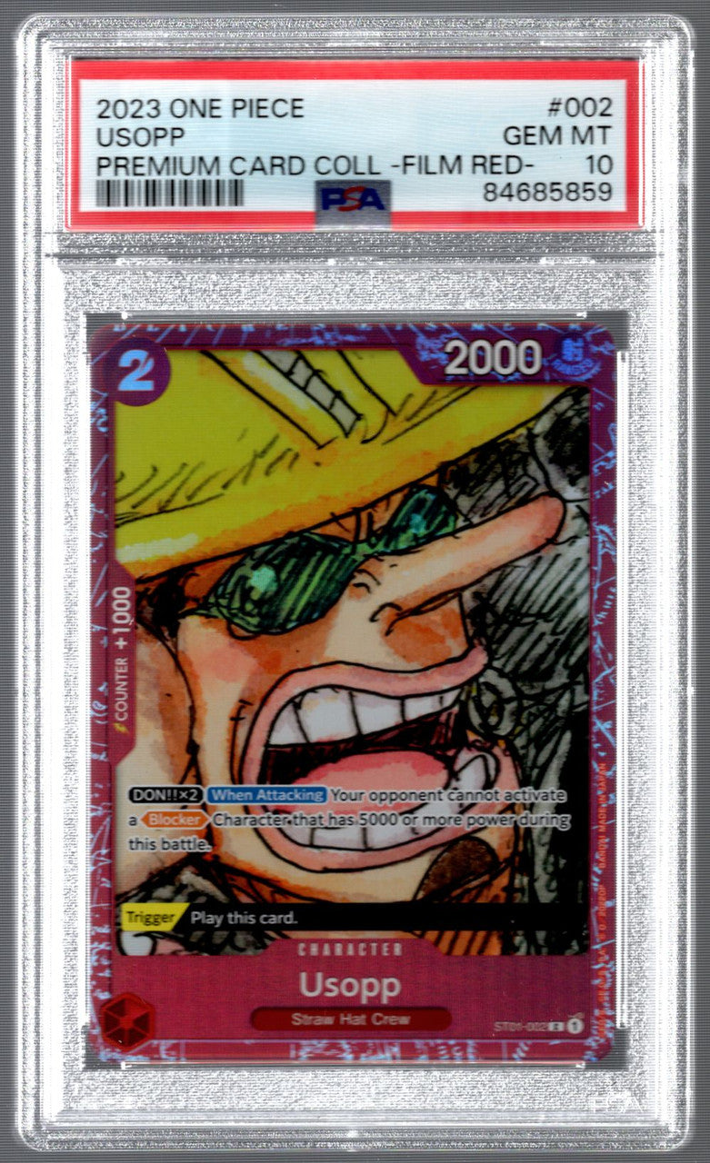 2023 One Piece Usopp Premium Card Collection Film Red #002 PSA 10
