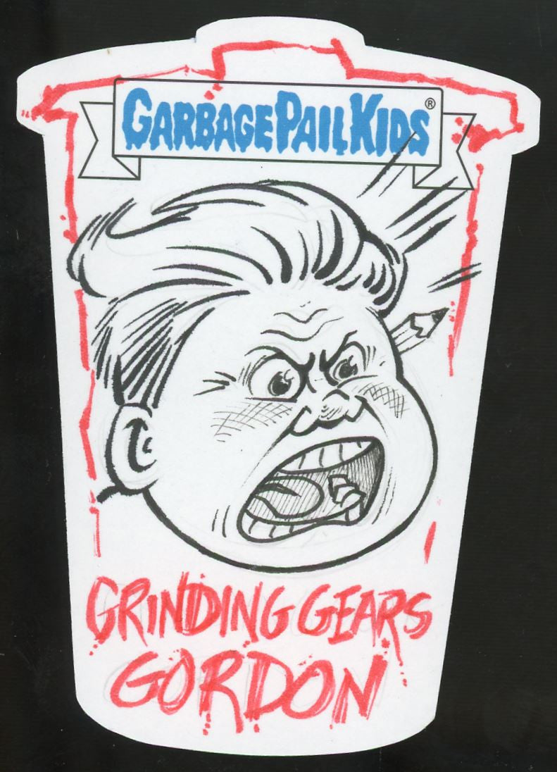 2021 Topps Garbage Pail Kids Die Cut Sketch Card 1/1 Auto Jason Crosby
