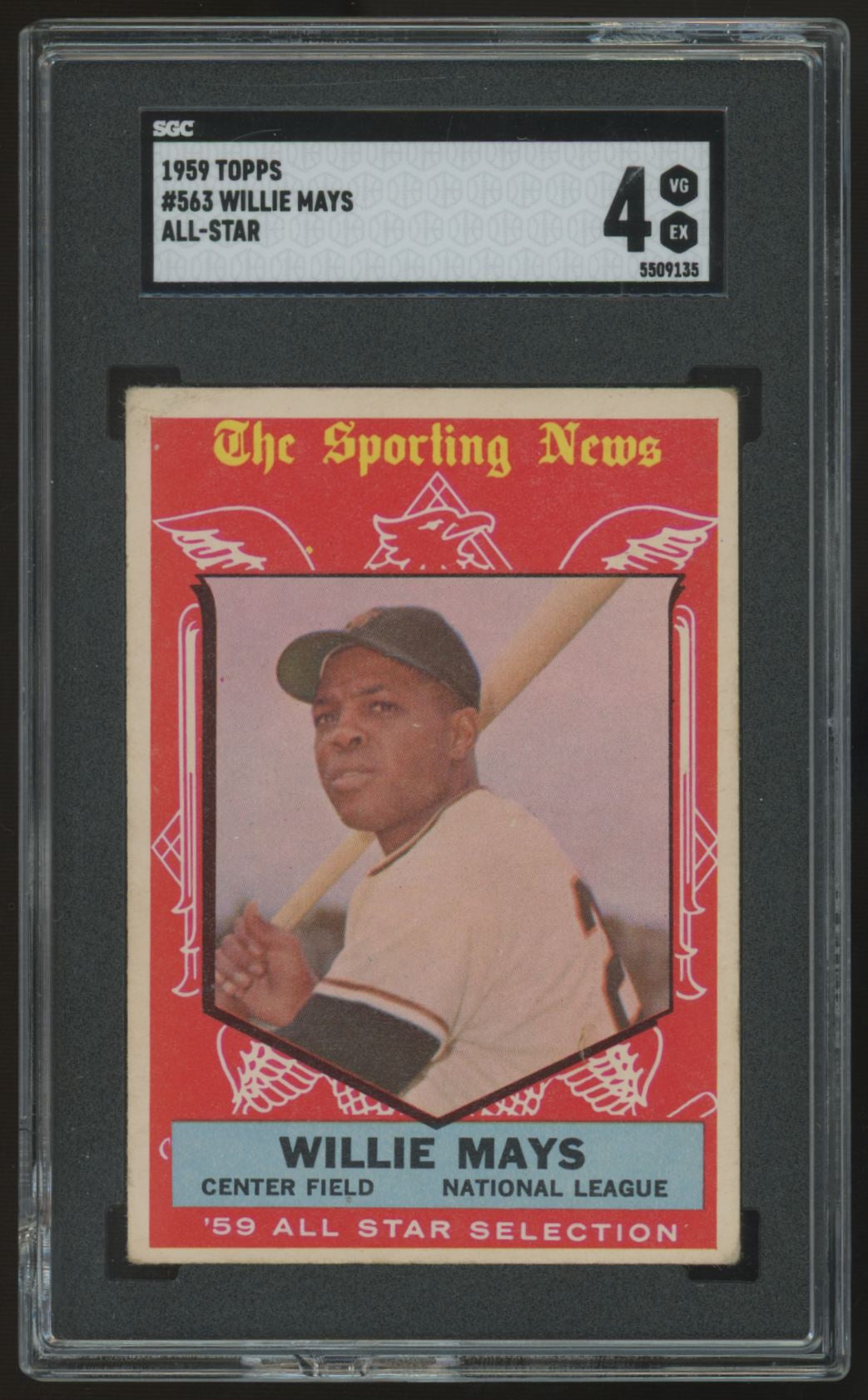 1959 Topps Willie Mays All-Star #563 SGC 4 *135