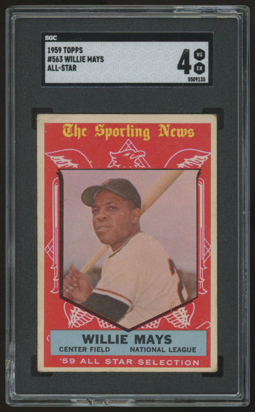 1959 Topps Willie Mays All-Star #563 SGC 4 *135