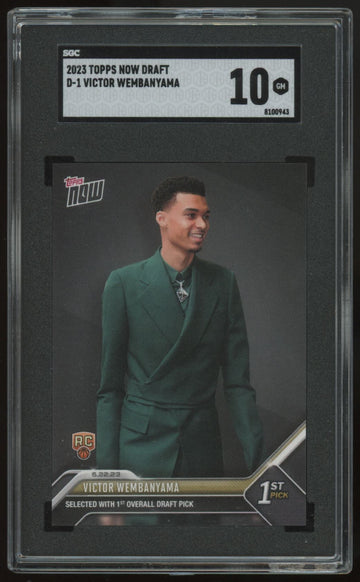2023 Topps Now Victor Wembanyama Draft RC #D-1 SGC 10