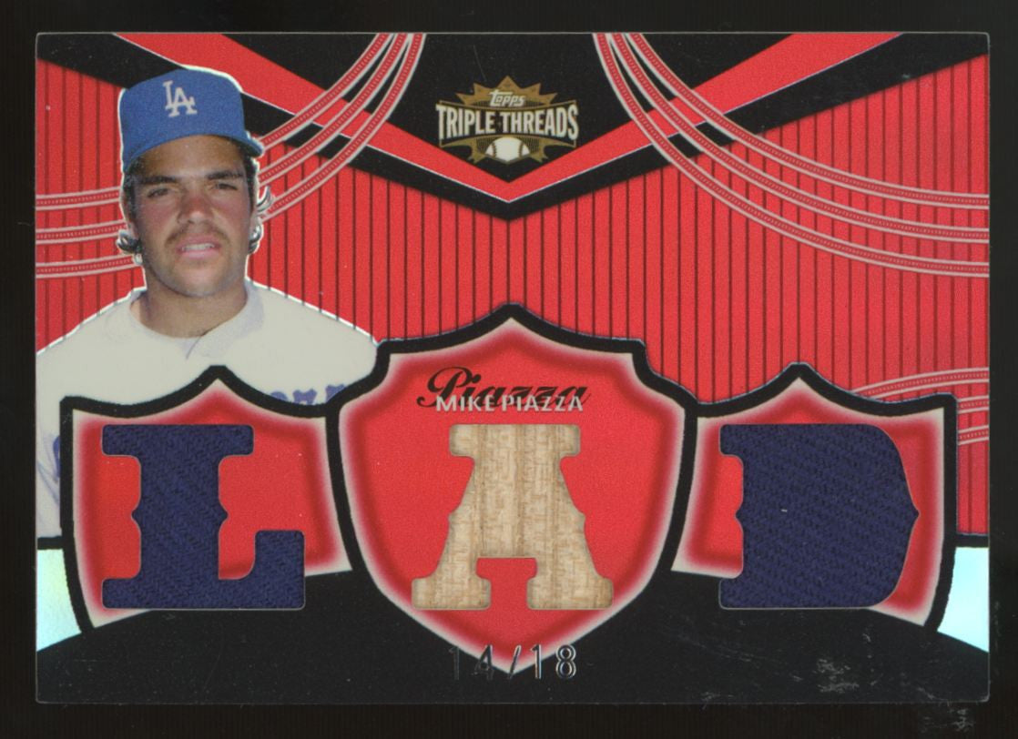 2006 Topps Triple Threads Mike Piazza Triple Patch /18 #TTR-163