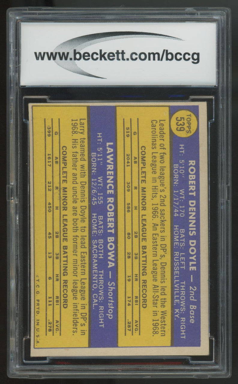 1970 Topps Larry Bowa RC Rookie Stars #539 BCCG 7