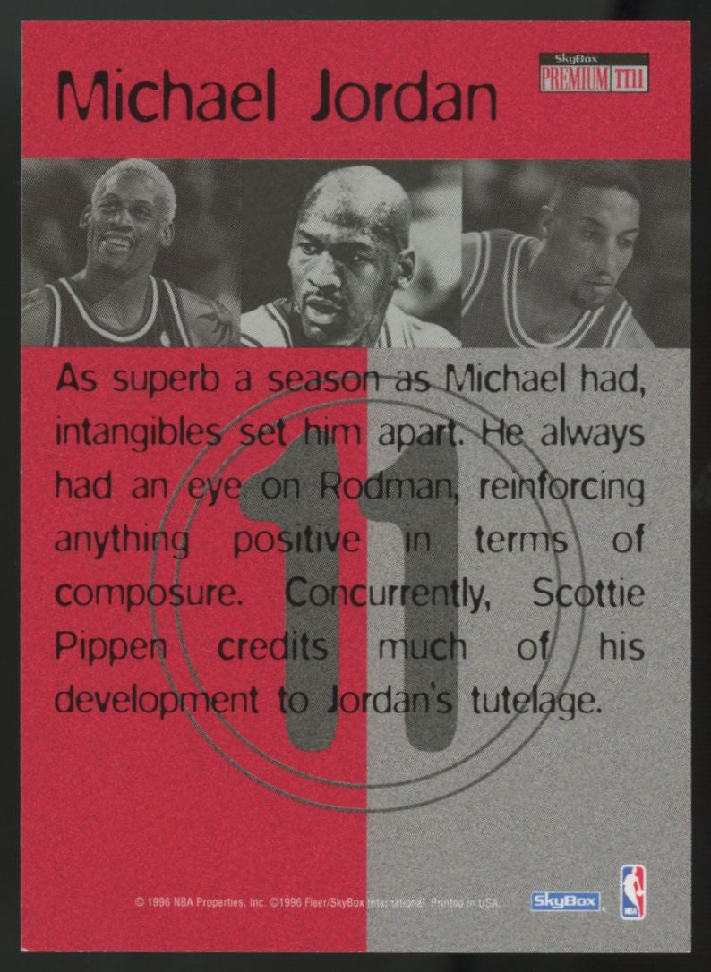 1996-97 Skybox Premium Michael Jordan Triple Threats #TT11