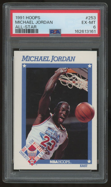1991-92 NBA Hoops Michael Jordan All-Star #253 PSA 6