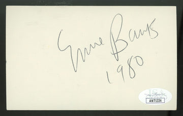 Ernie Banks Signed Autographed Index Card JSA