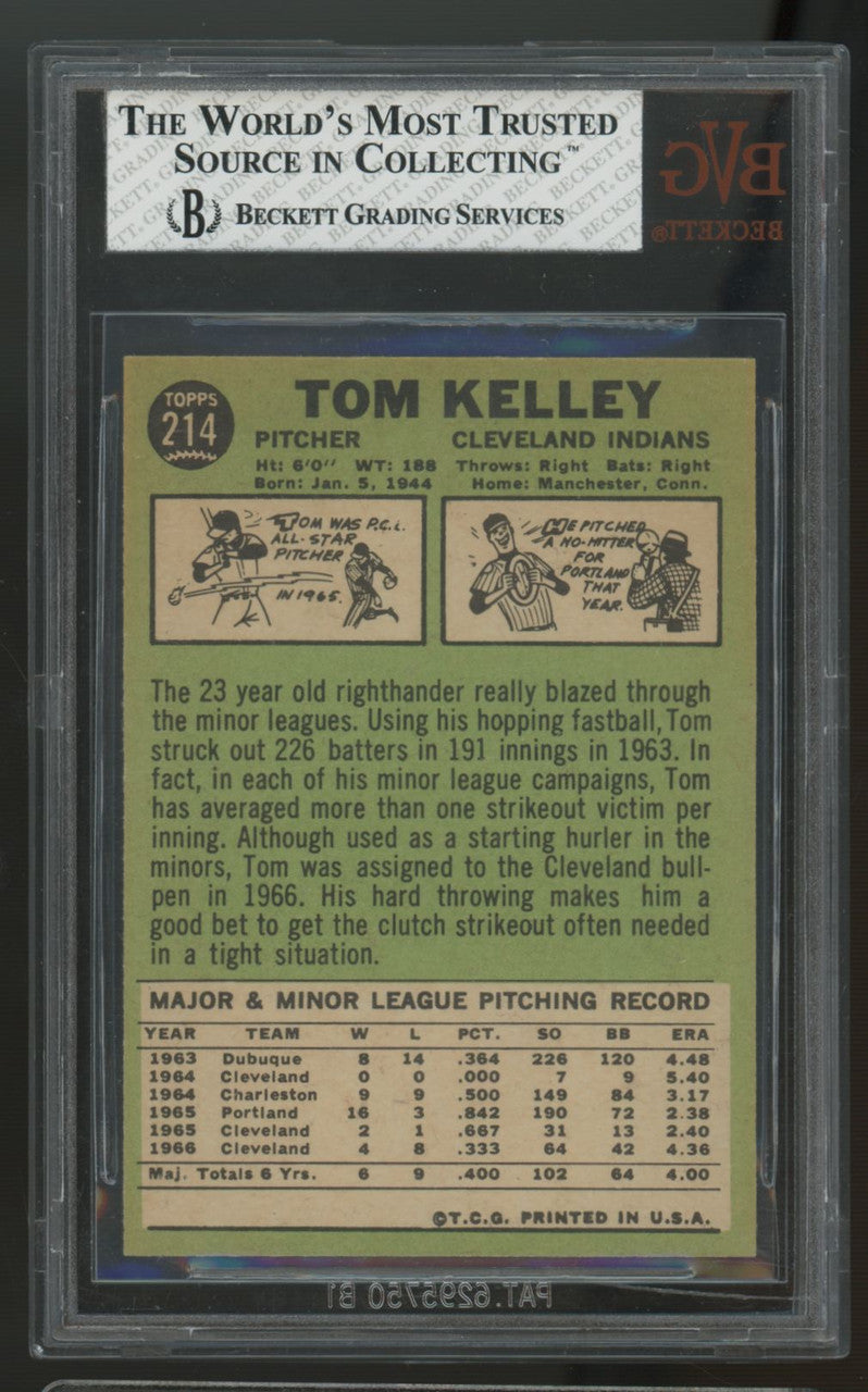 1967 Topps Tom Kelley #214 BVG 8