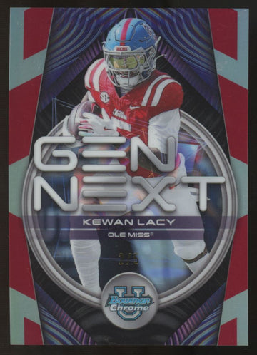 2026 Bowman Chrome University Kewan Lacy Gen Next Red Refractor /5 #GN-9