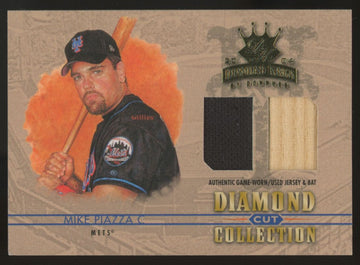 2004 Diamond Kings Mike Piazza Diamond Cut Collection Dual Patch /50 #DC-22