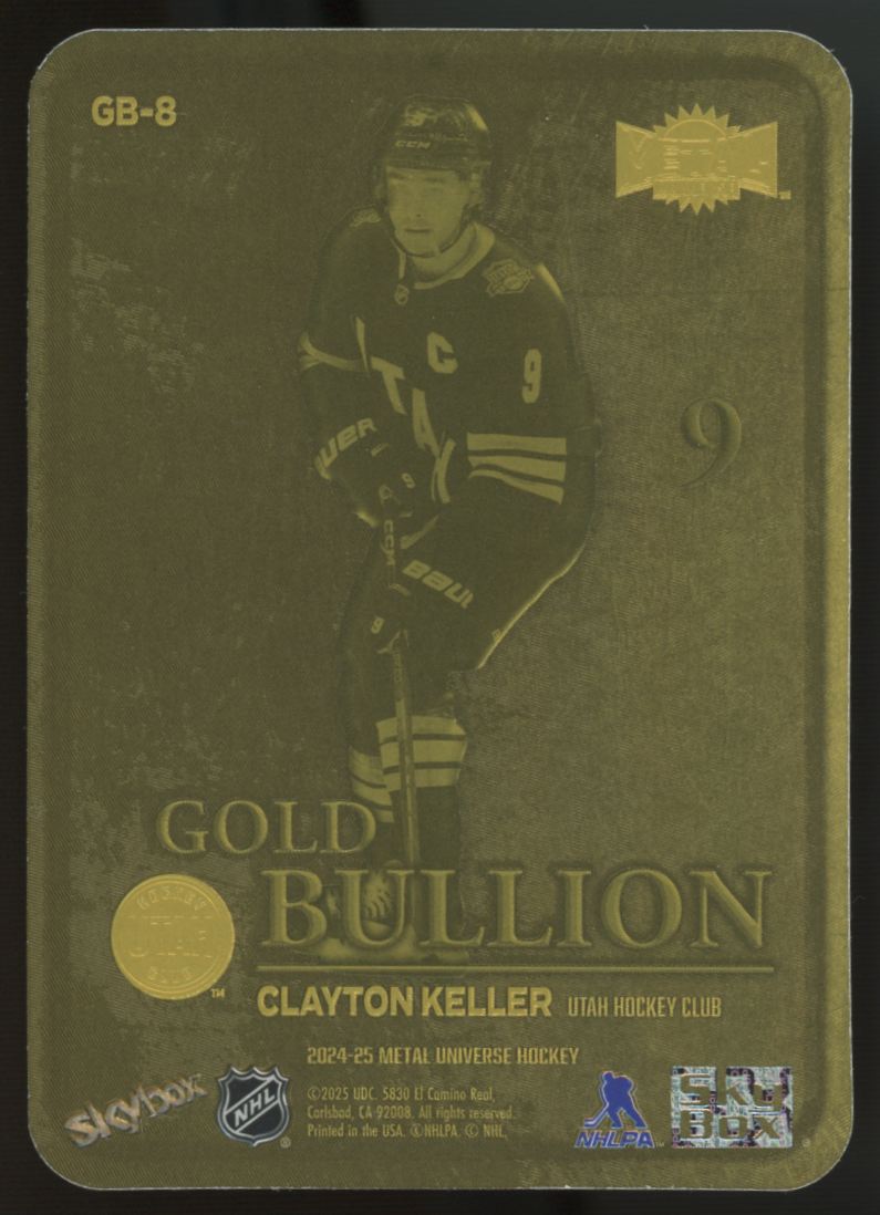 2024/25 UD Metal Universe Clayton Keller Gold Bullion #GB-8