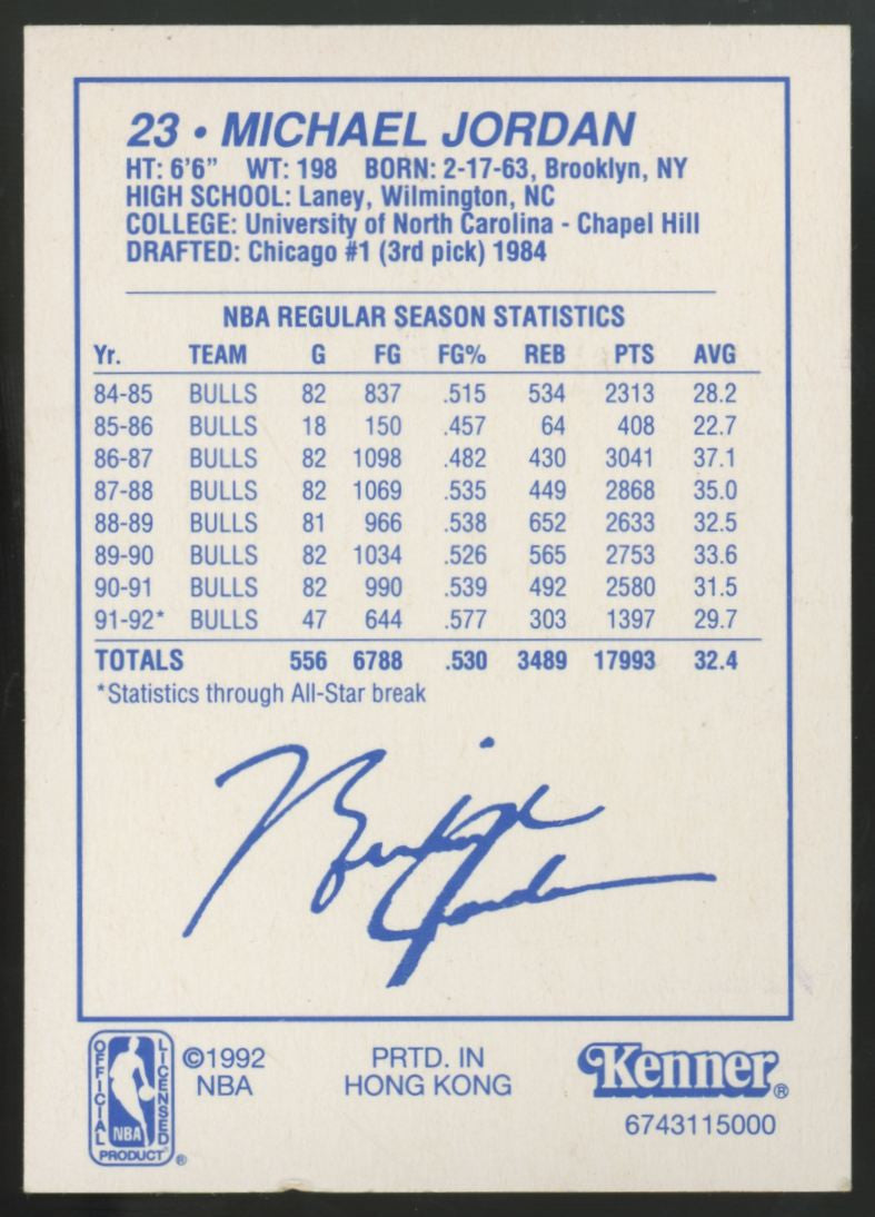 1992-93 Kenner Starting Lineup Michael Jordan #23 VG/EX