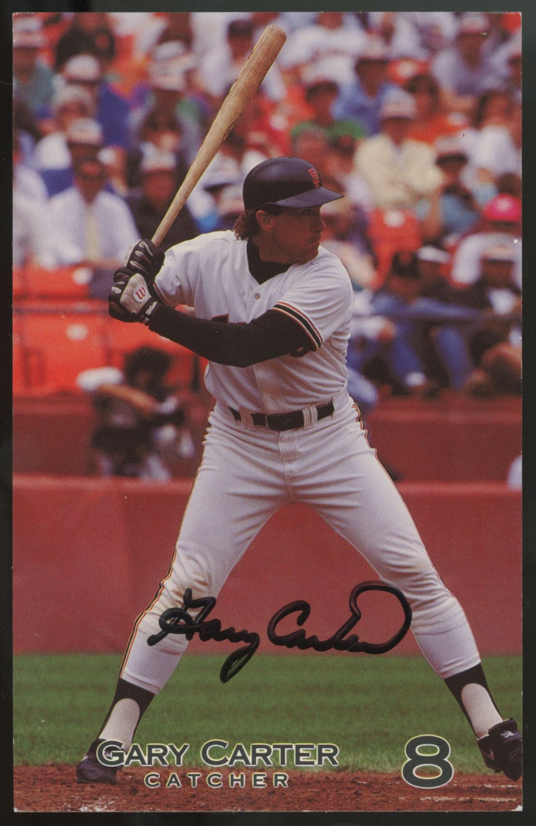 Gary Carter Signed Autographed Post Card JSA Authentic