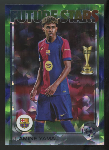 2024-25 Topps Chrome UEFA Lamine Yamal RC Green/Blue Ice Future Stars #27