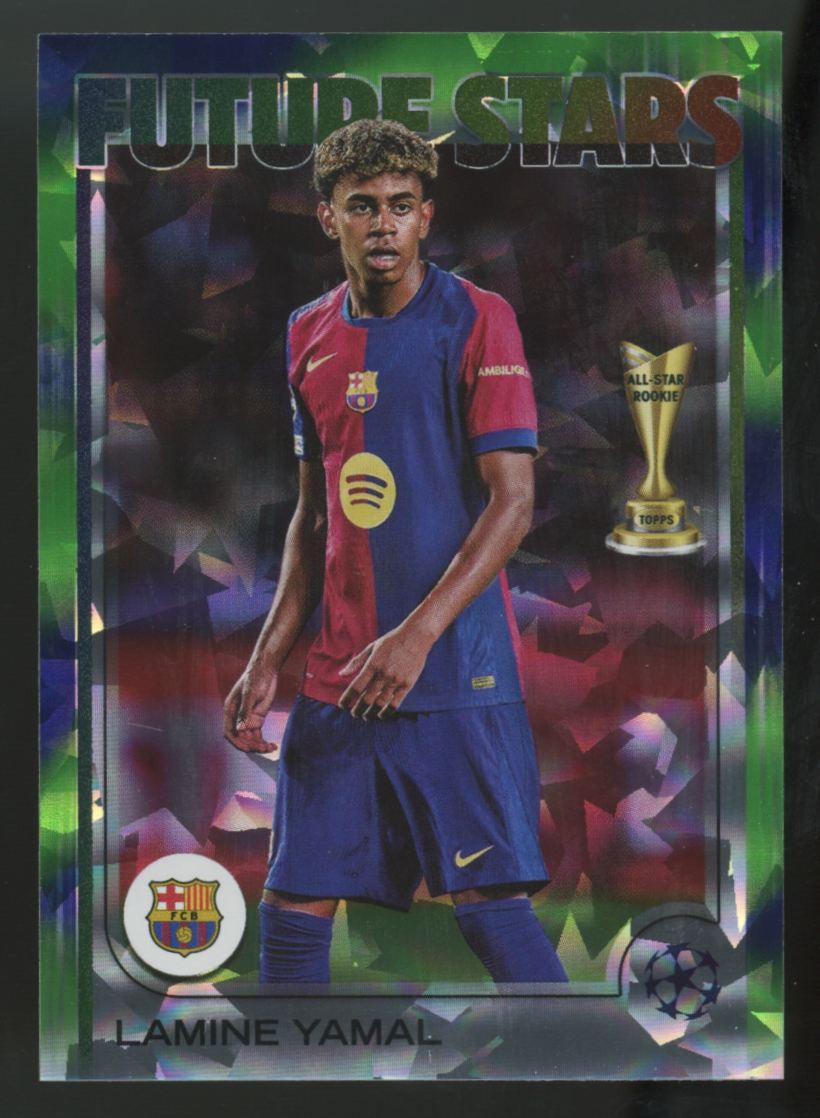 2024-25 Topps Chrome UEFA Lamine Yamal RC Green/Blue Ice Future Stars #27