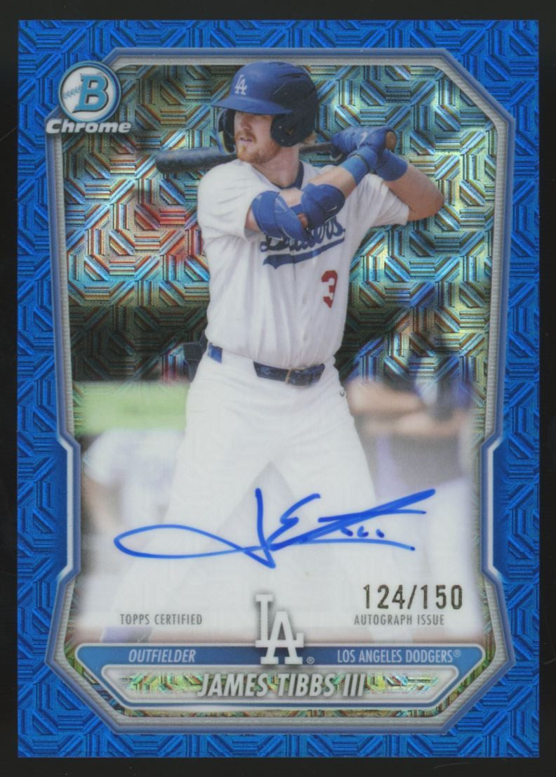 2026 Bowman Chrome Mega James Tibbs II Blue Auto /150 #BMA-JT