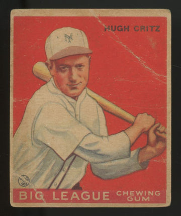 1933 Goudey Hugh Critz #3 Poor