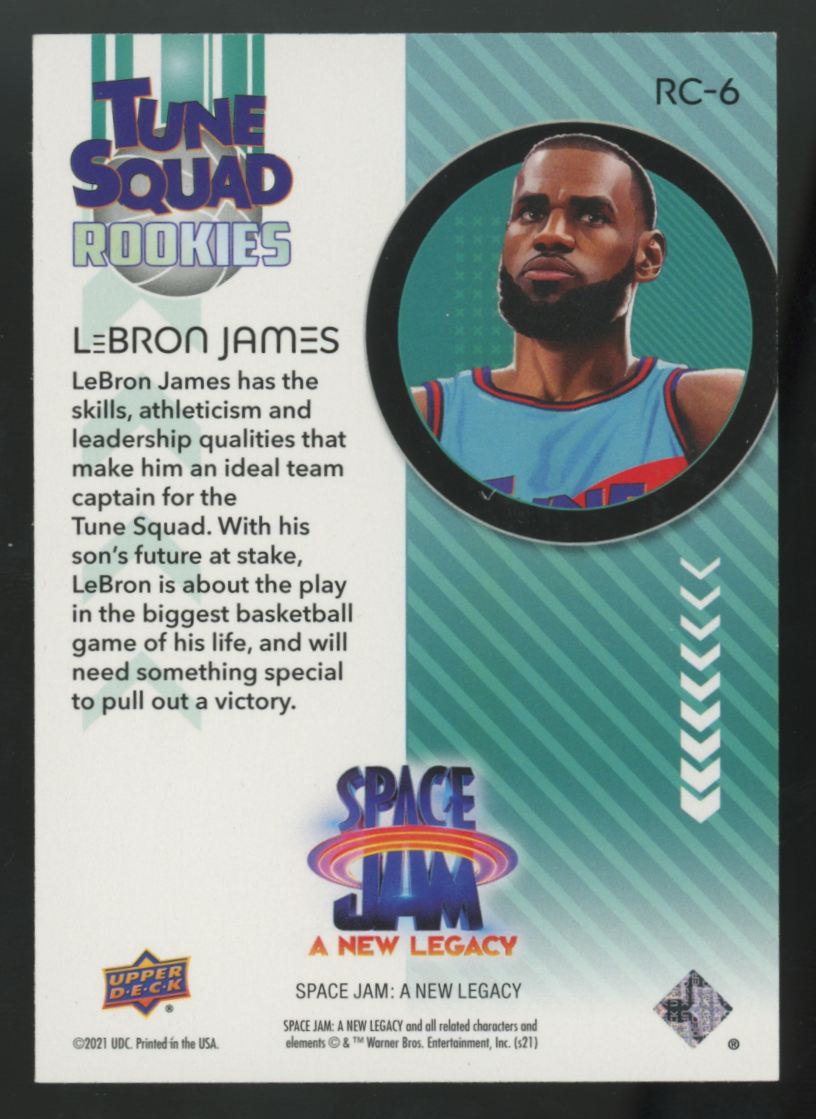 2021 Upper Deck Space Jam LeBron James Tune Squad Rookies Mega Gold #RC-6