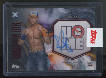 2025 Topps Exalted WWE John Cena Red Insignia Ink Auto /5 #INI-JCA