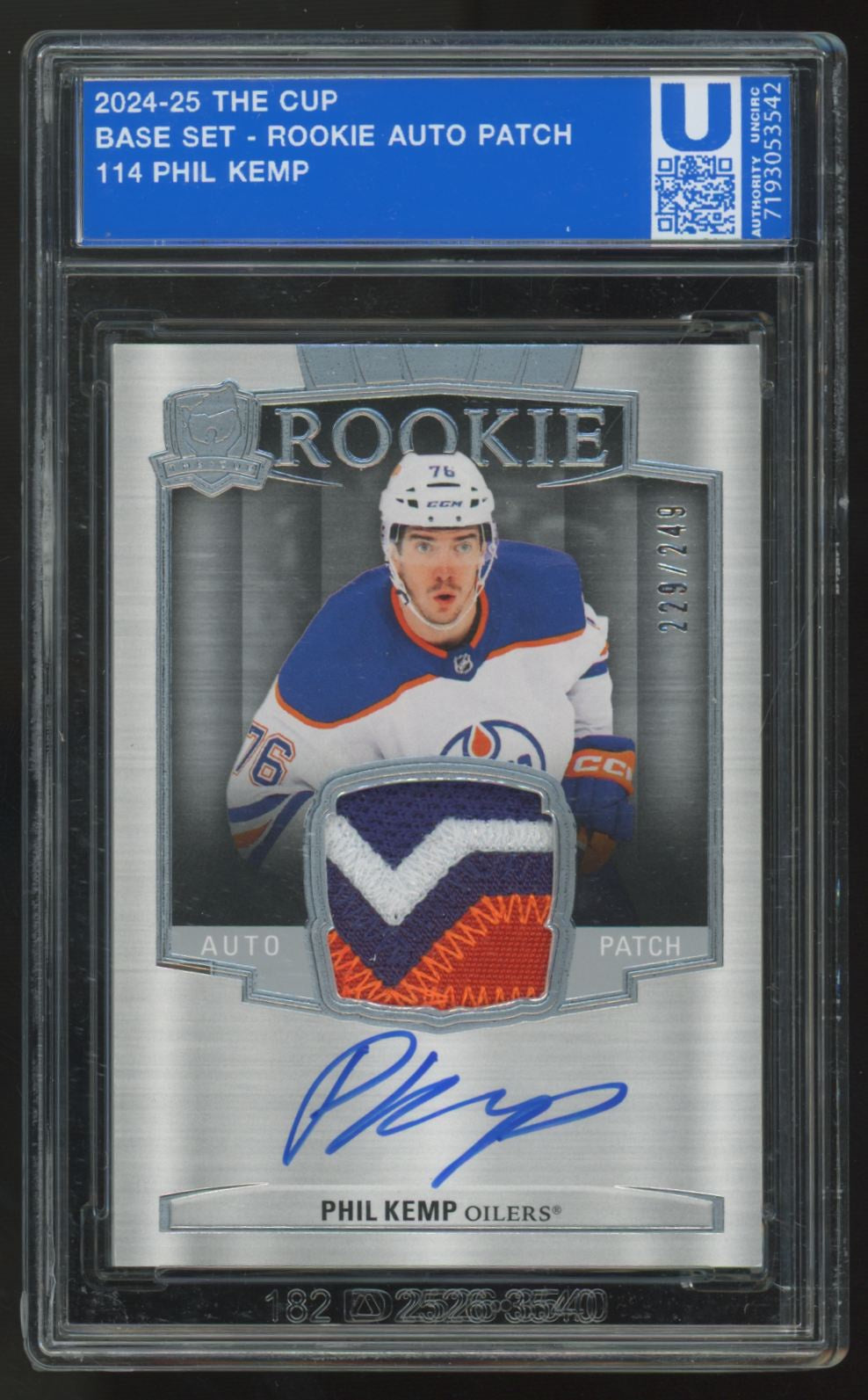 2024-25 Upper Deck The Cup Phil Kemp RC Patch Auto RPA /249 #114