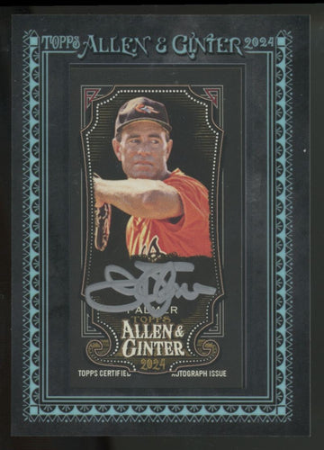 2024 Topps Allen & Ginter Jim Palmer Mini Black Border Auto /10 #MA-JP