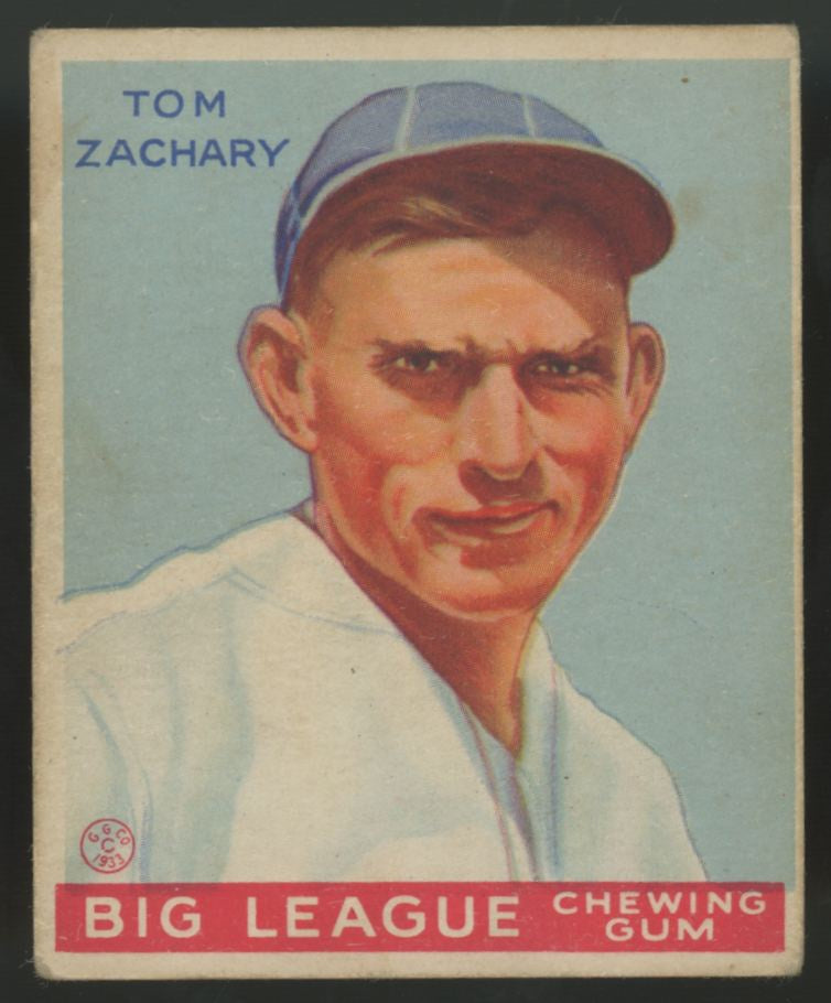 1933 Goudey Tom Zachary #91 VG
