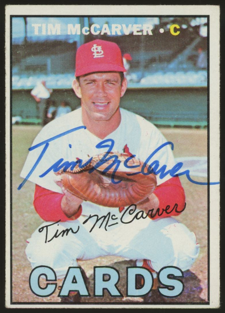 1967 Topps Tim McCarver #485 Signed Autographed Card JSA