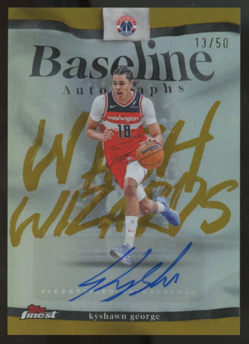 2025-26 Topps Finest Kyshawn George Baseline Auto Gold /50 #BA-KG