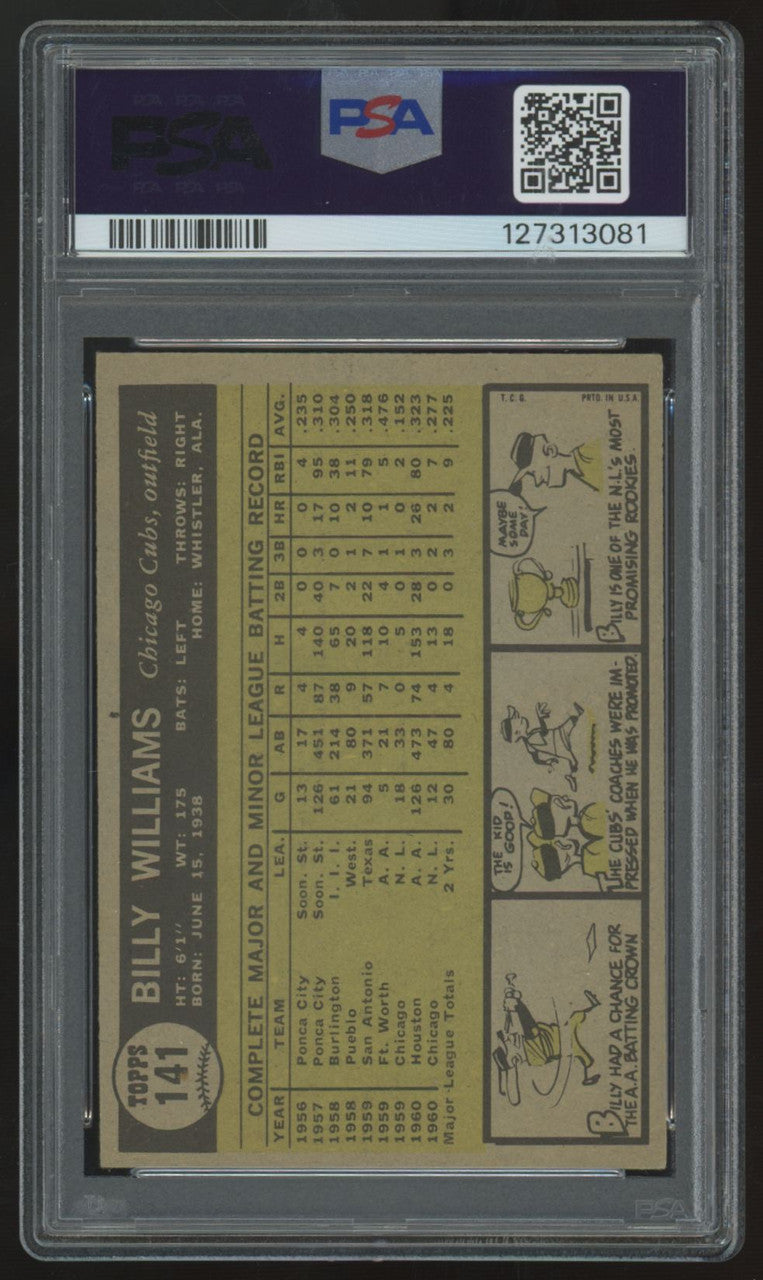 1961 Topps Billy Williams RC #141 PSA 6 *081