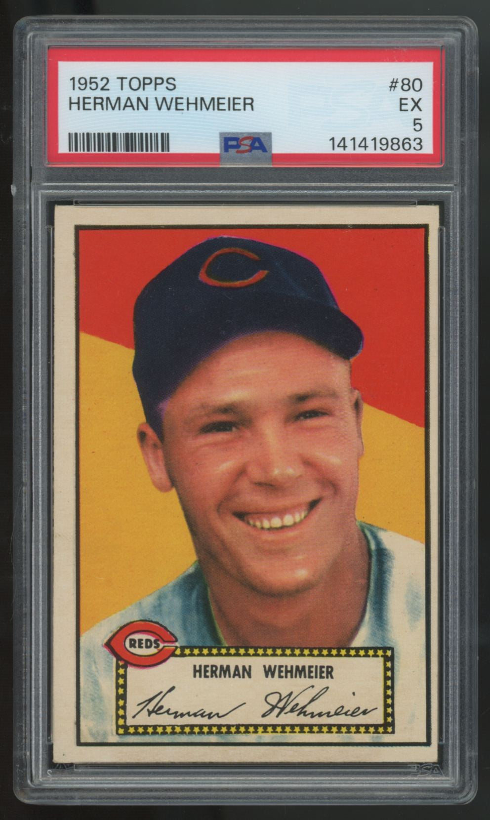 1962 Topps Herman Wehmeier #80 PSA 5