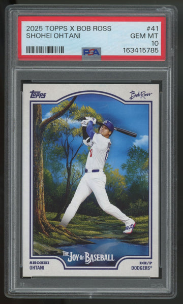 2025 Topps X Bob Ross Shohei Ohtani #41 PSA 10 *785