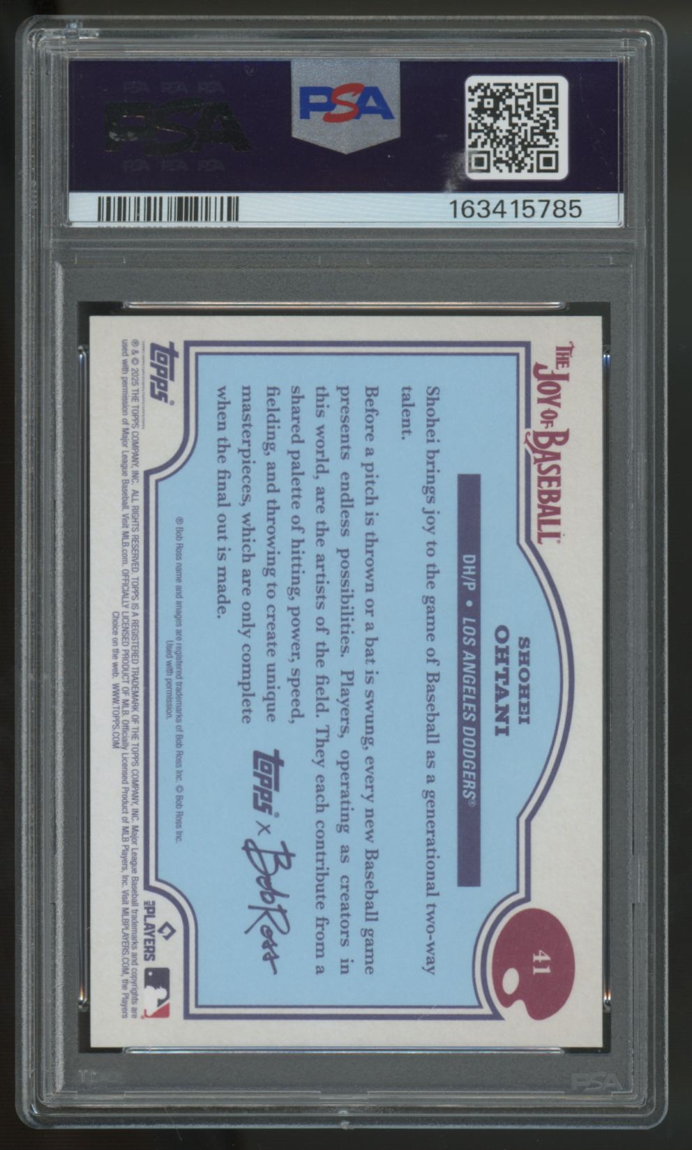 2025 Topps X Bob Ross Shohei Ohtani #41 PSA 10 *785