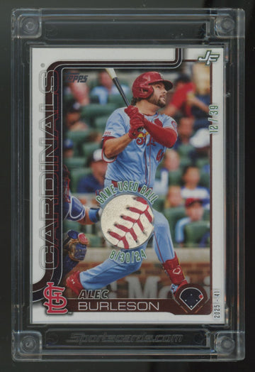 2025 Jersey Fusion Ball Star Alec Burleson Game Used Ball Relic /39 #41