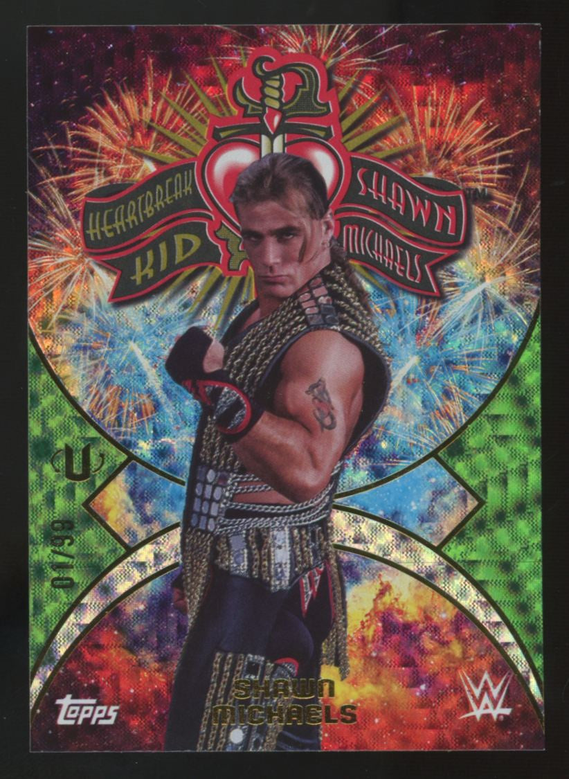 2025 Topps WWE Universe Shawn Michaels Namesakes Green Electric /99 #NMS-27