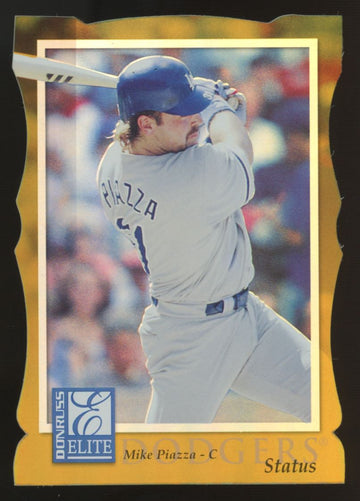 1998 Donruss Elite Mike Piazza Gold Status Die Cut /100 #4