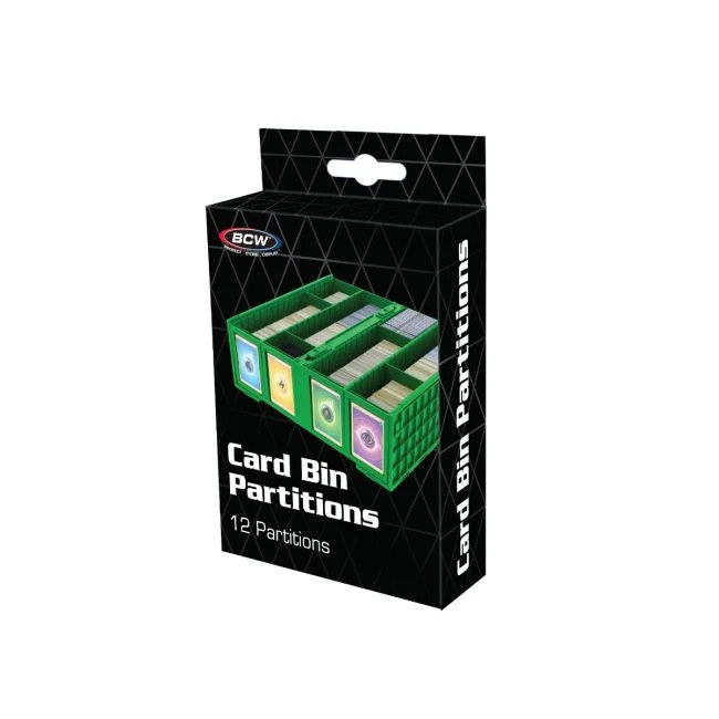 BCW Card Bin Partitions 12 Count Green