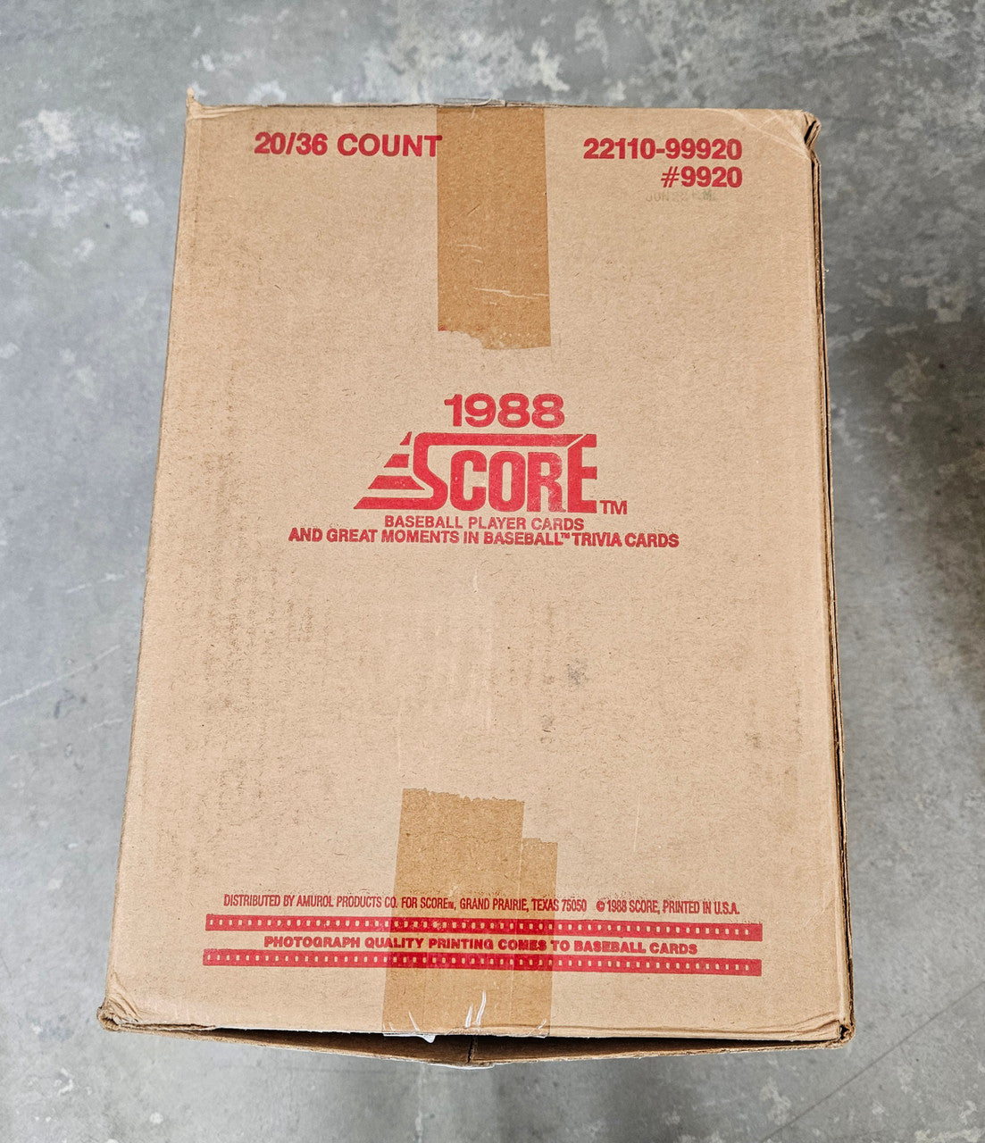 1988 Score Baseball Wax Case Factory Sealed