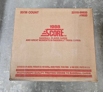 1988 Score Baseball Wax Case Factory Sealed