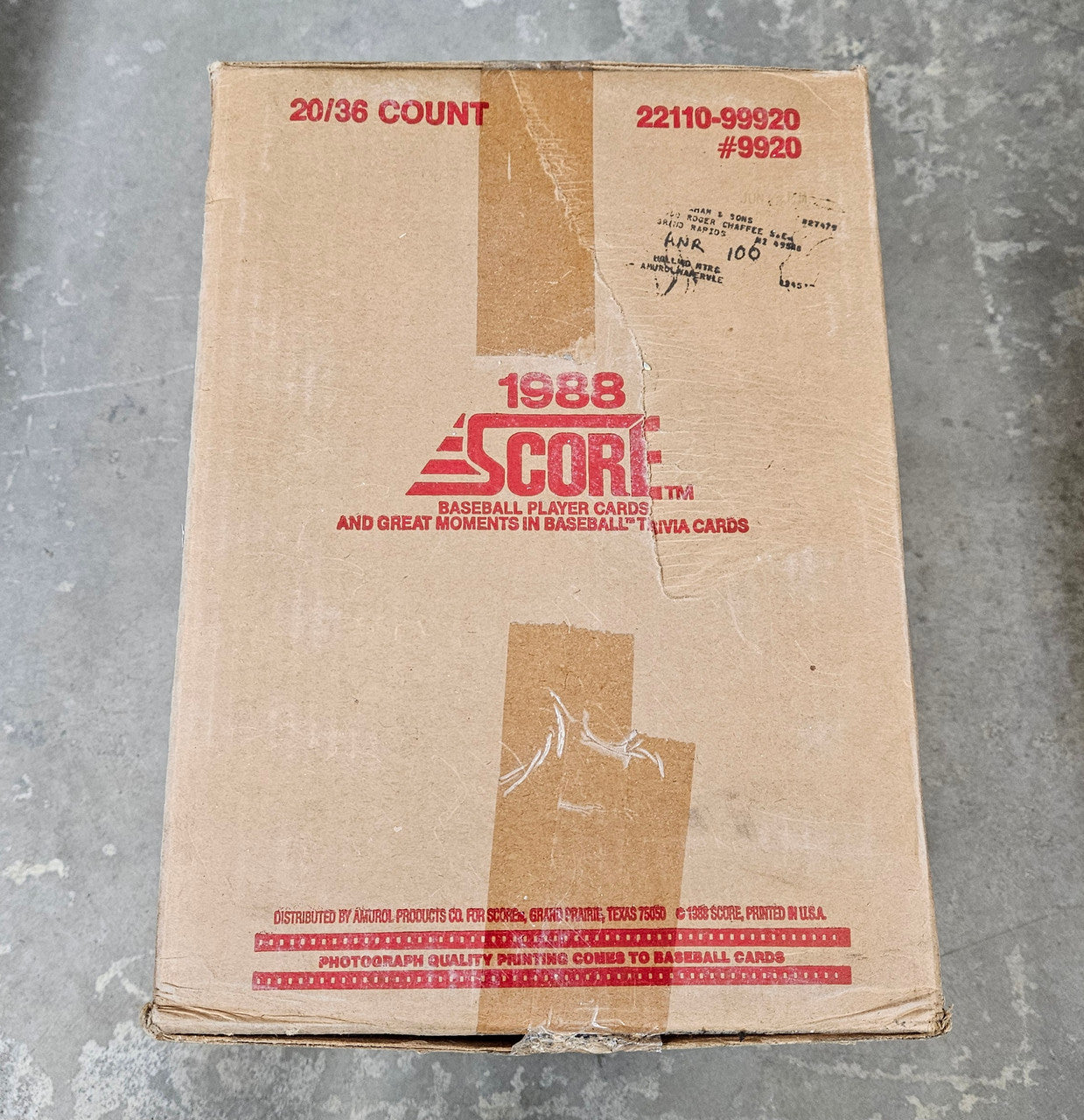 1988 Score Baseball Wax Case Factory Sealed